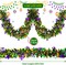 33 Ft Mardi Gras Tinsel Garland – Purple, Green & Gold Metallic Party Decor